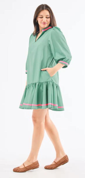 Naomi Pink & Green Dress