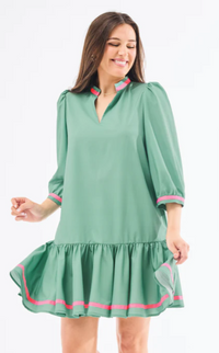 Naomi Pink & Green Dress