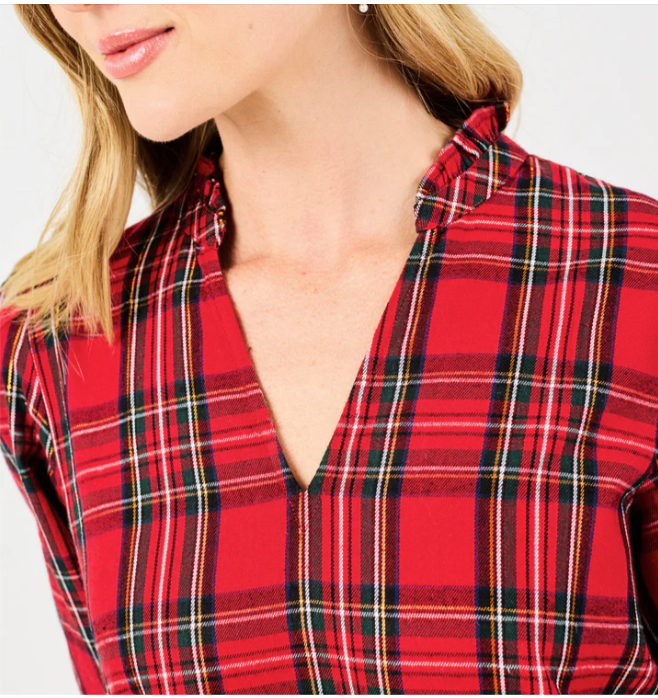 Naomi Dress | Red Plaid