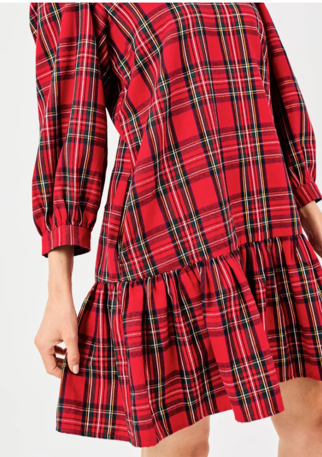 Naomi Dress | Red Plaid
