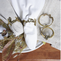 Grateful & Thankful Napkin Ring Set