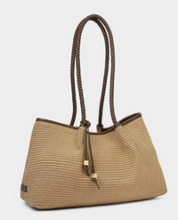 NOVA RAFFIA SMALL SHOULDER TOTE
