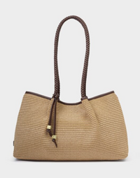 NOVA RAFFIA SMALL SHOULDER TOTE