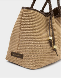 NOVA RAFFIA SMALL SHOULDER TOTE