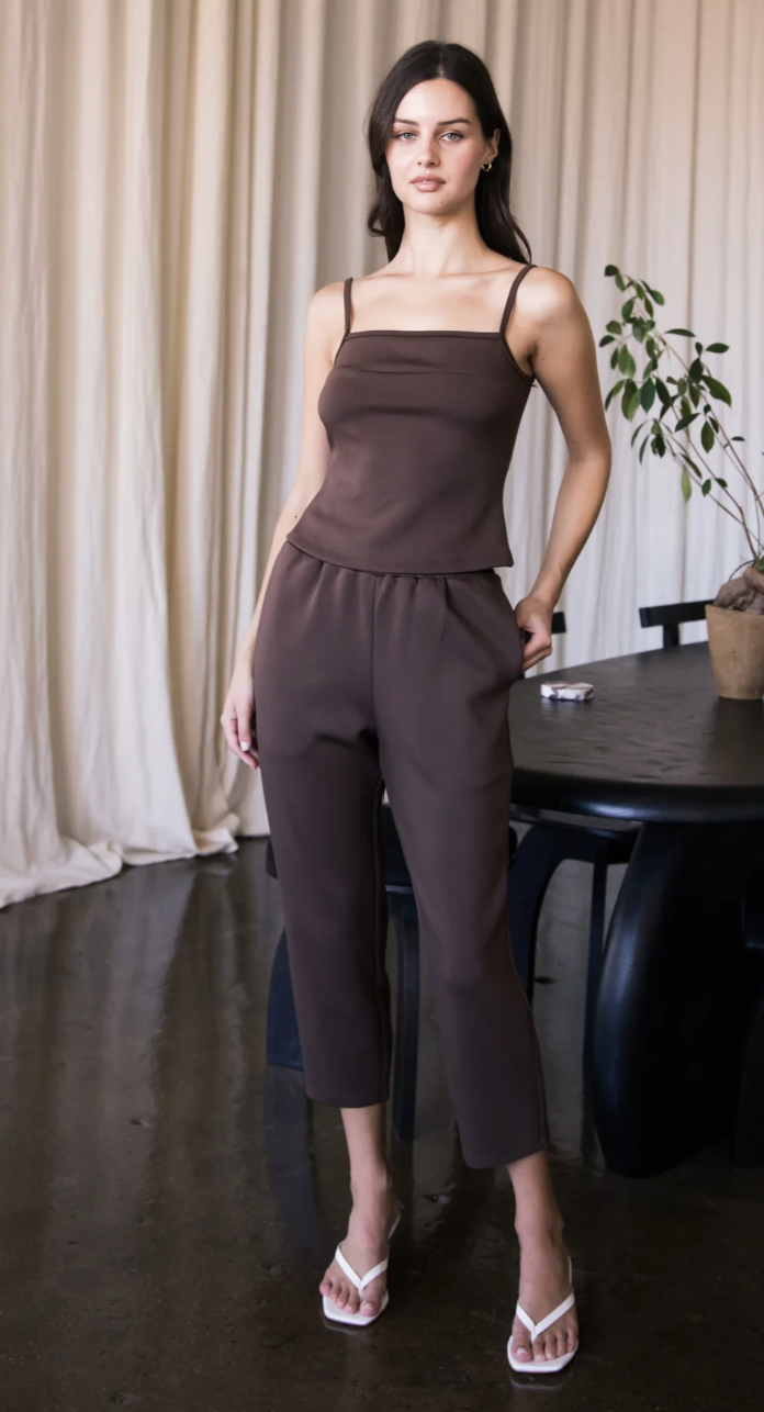P. CILL Butter Modal Waist Band Ankle Pants