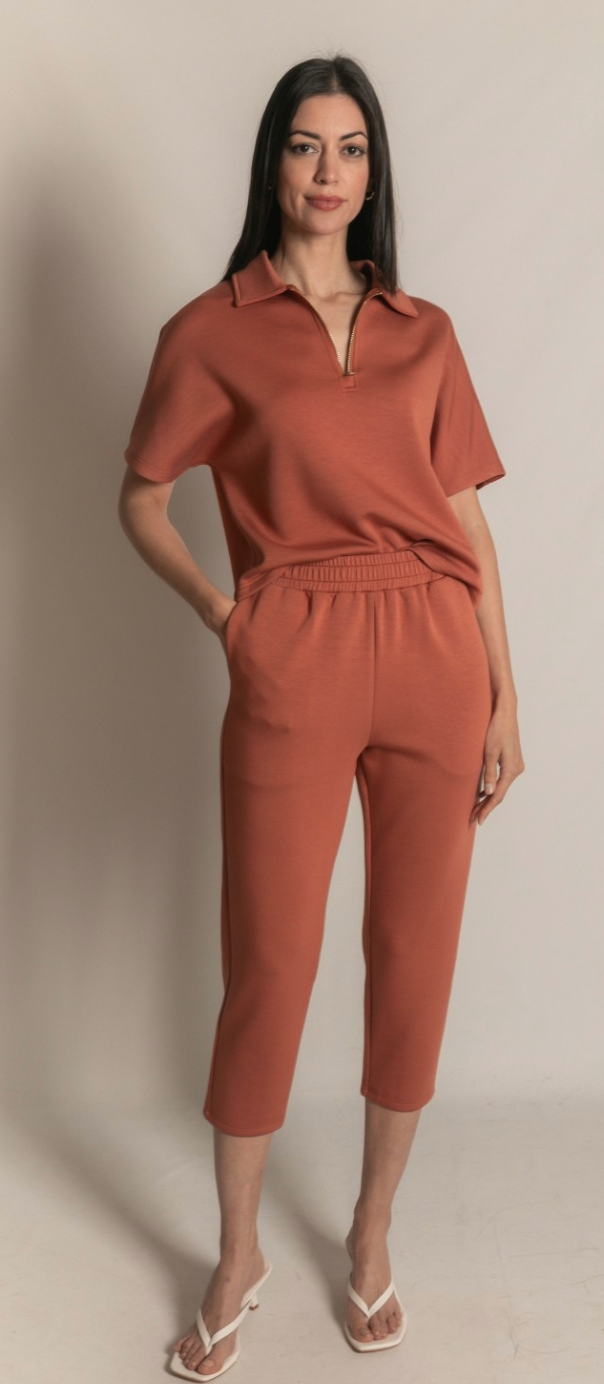 P. CILL Butter Modal Waist Band Ankle Pants