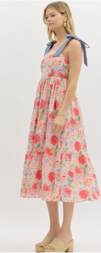 Paisely Floral Print Dress