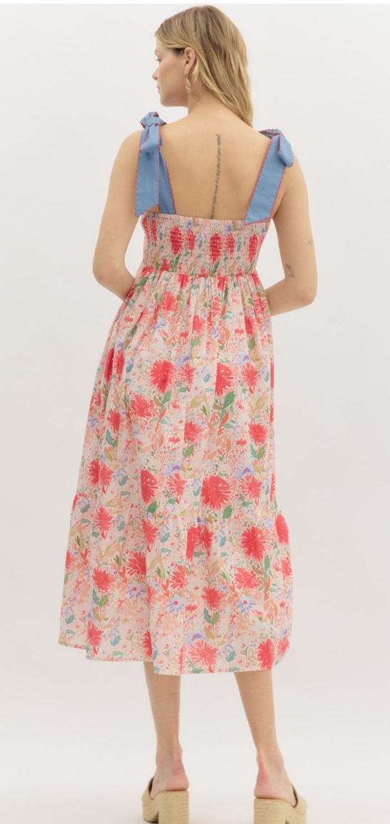 Paisely Floral Print Dress