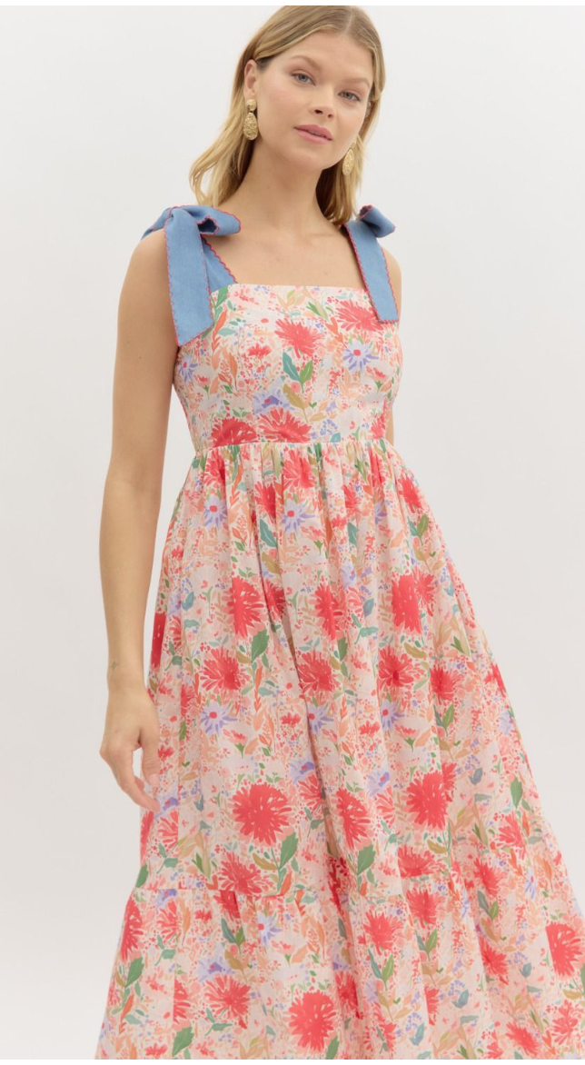Paisely Floral Print Dress