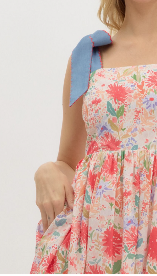 Paisely Floral Print Dress