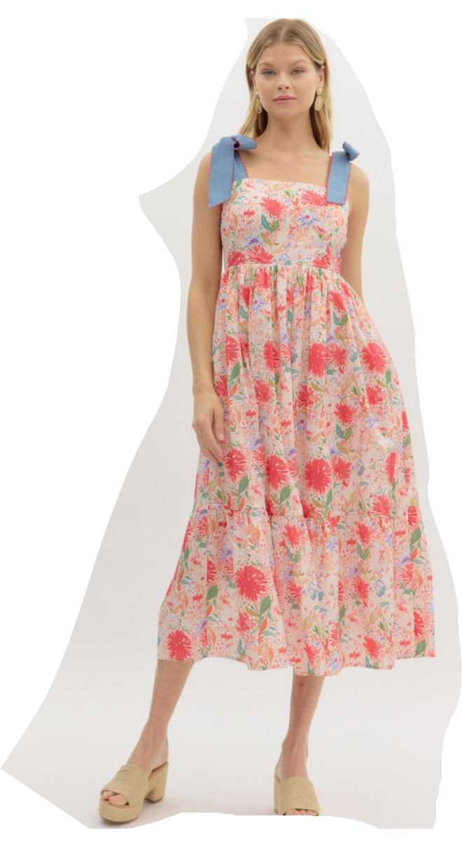 Paisely Floral Print Dress