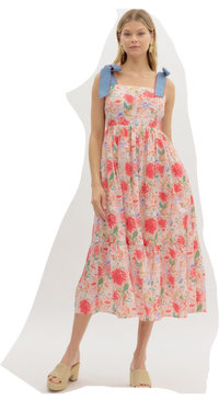 Paisely Floral Print Dress