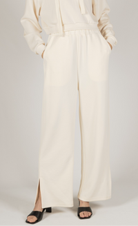 P. CILL Butter Modal Wide Leg Pants w/Bottom Slits
