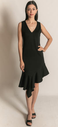 P. CILL Butter Modal Ruffle Bottom Sleeveless Midi Dress