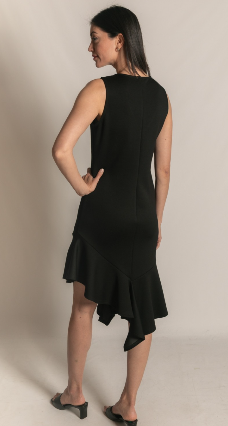 P. CILL Butter Modal Ruffle Bottom Sleeveless Midi Dress