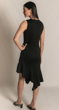 P. CILL Butter Modal Ruffle Bottom Sleeveless Midi Dress