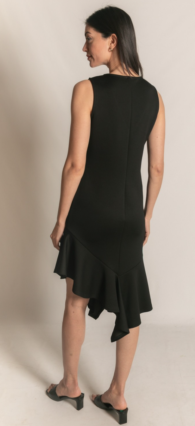 P. CILL Butter Modal Ruffle Bottom Sleeveless Midi Dress