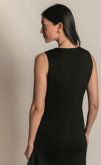 P. CILL Butter Modal Ruffle Bottom Sleeveless Midi Dress
