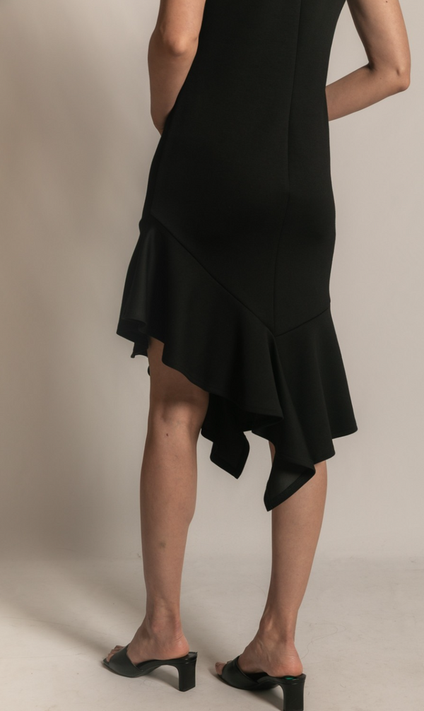 P. CILL Butter Modal Ruffle Bottom Sleeveless Midi Dress