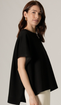 P. CILL Butter Modal Side Slit Cape Top