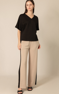 P.CILL Butter Modal V Neck Short Sleeve Top
