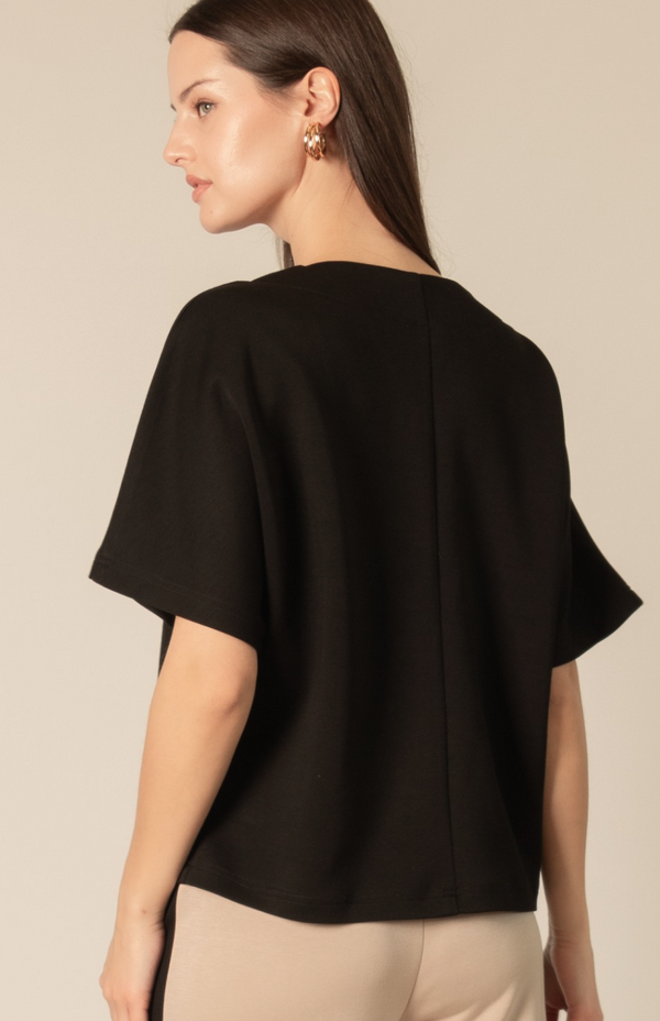 P.CILL Butter Modal V Neck Short Sleeve Top