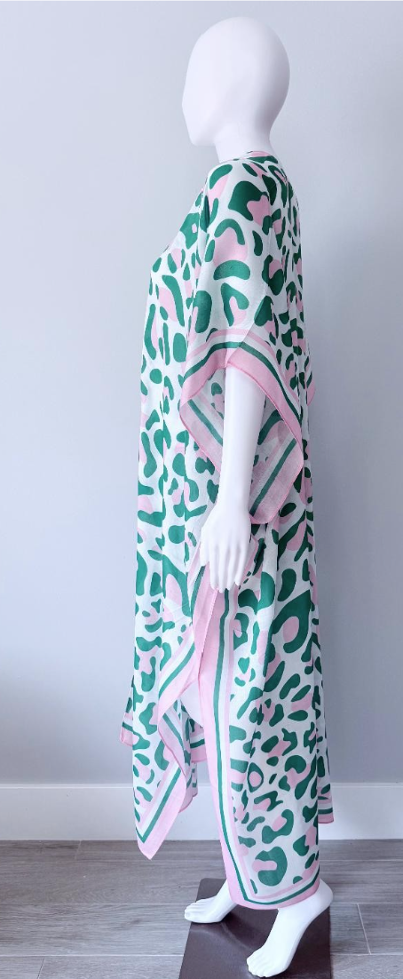 Ivy Pink and Green Kimono