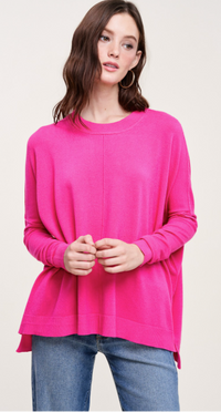 Diva Dolman Square Hem Sweater (Pink or Green)