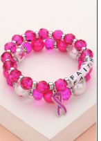 Breast Cancer Awareness Bracelets & Earrings