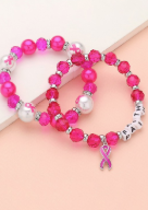 Breast Cancer Awareness Bracelets & Earrings
