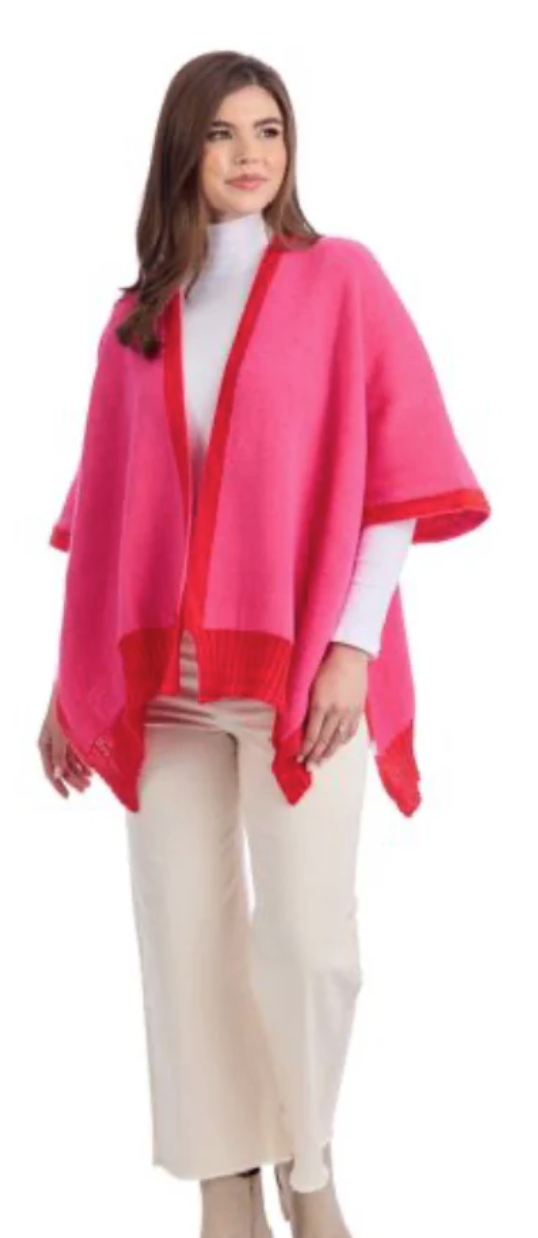 Pink Bringham Reversible Poncho