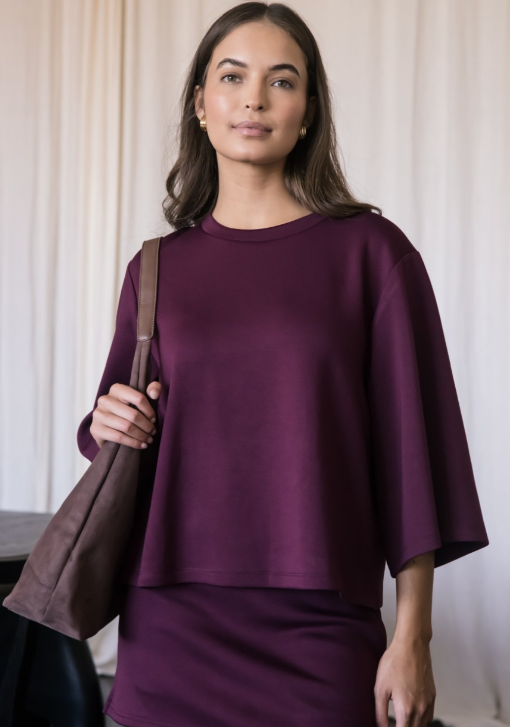 P. CILL Butter Modal 3/4 Sleeve Top