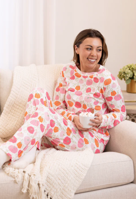 Mary Square | Annie Pajama Pant Set - Pumpkin Patch