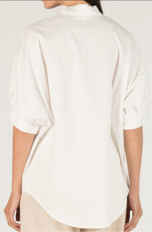 Rachel Oversized 3/4 Sleeve Button Up Top