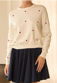 Heart Embroidered Sweater