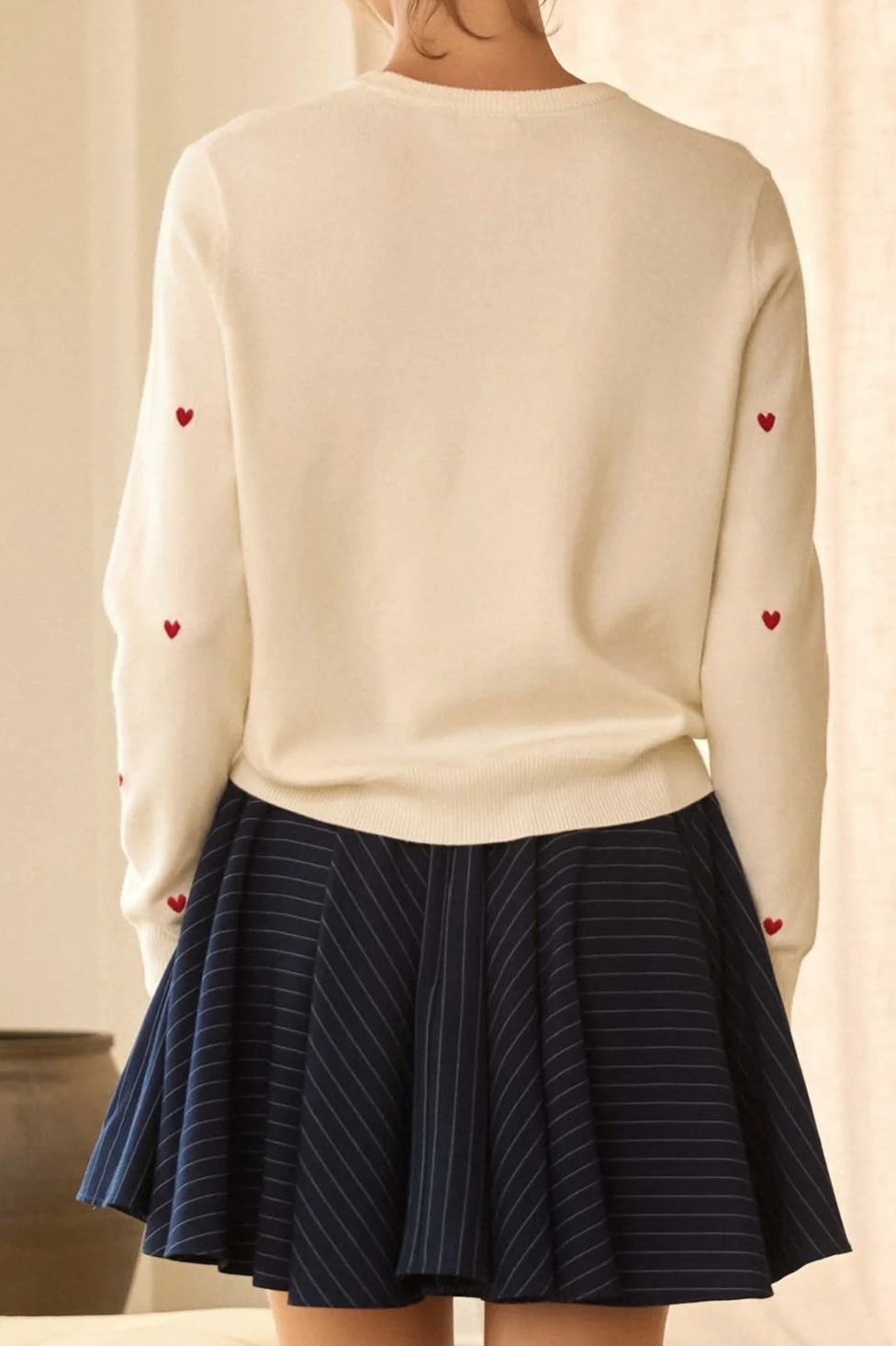 Heart Embroidered Sweater