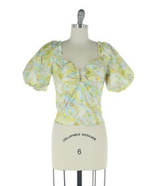 Lettie PRINTED BUBBLE SLEEVE MAXI DRESS or Top