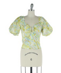 Lettie PRINTED BUBBLE SLEEVE MAXI DRESS or Top