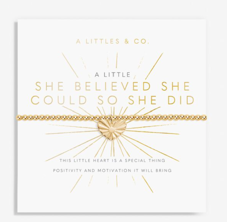 A Little 'She Believed She Could So She Did' Bracelet
