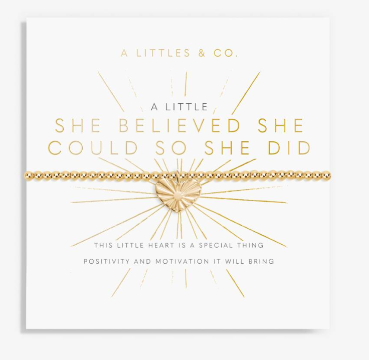 A Little 'She Believed She Could So She Did' Bracelet