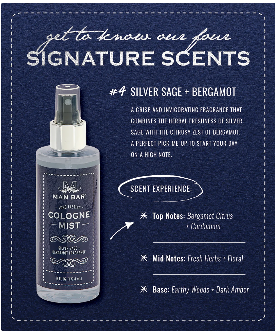 MAN BAR® Cologne Mist Silver Sage & Bergamot