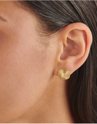 Sofia Button Stud Earrings