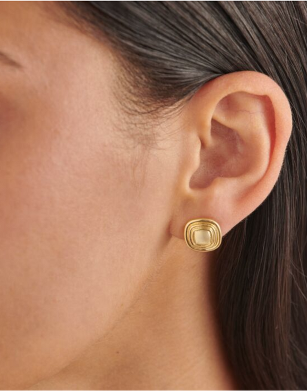 Sofia Button Stud Earrings