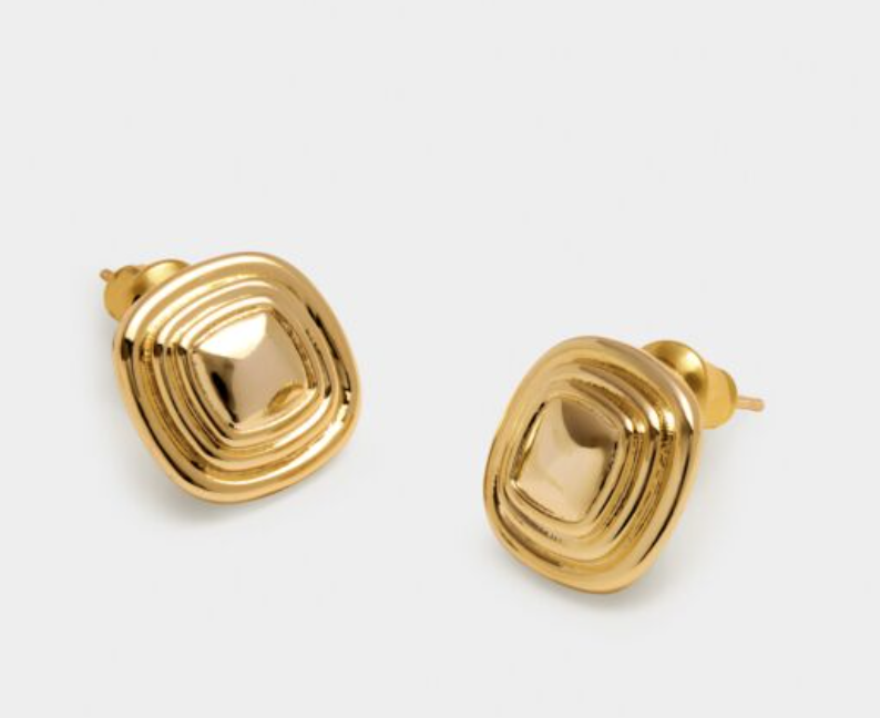 Sofia Button Stud Earrings
