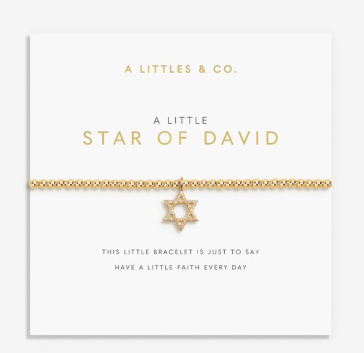 A Little 'Happy Hanukkah' Bracelet In Gold-Tone Plating