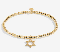 A Little 'Happy Hanukkah' Bracelet In Gold-Tone Plating