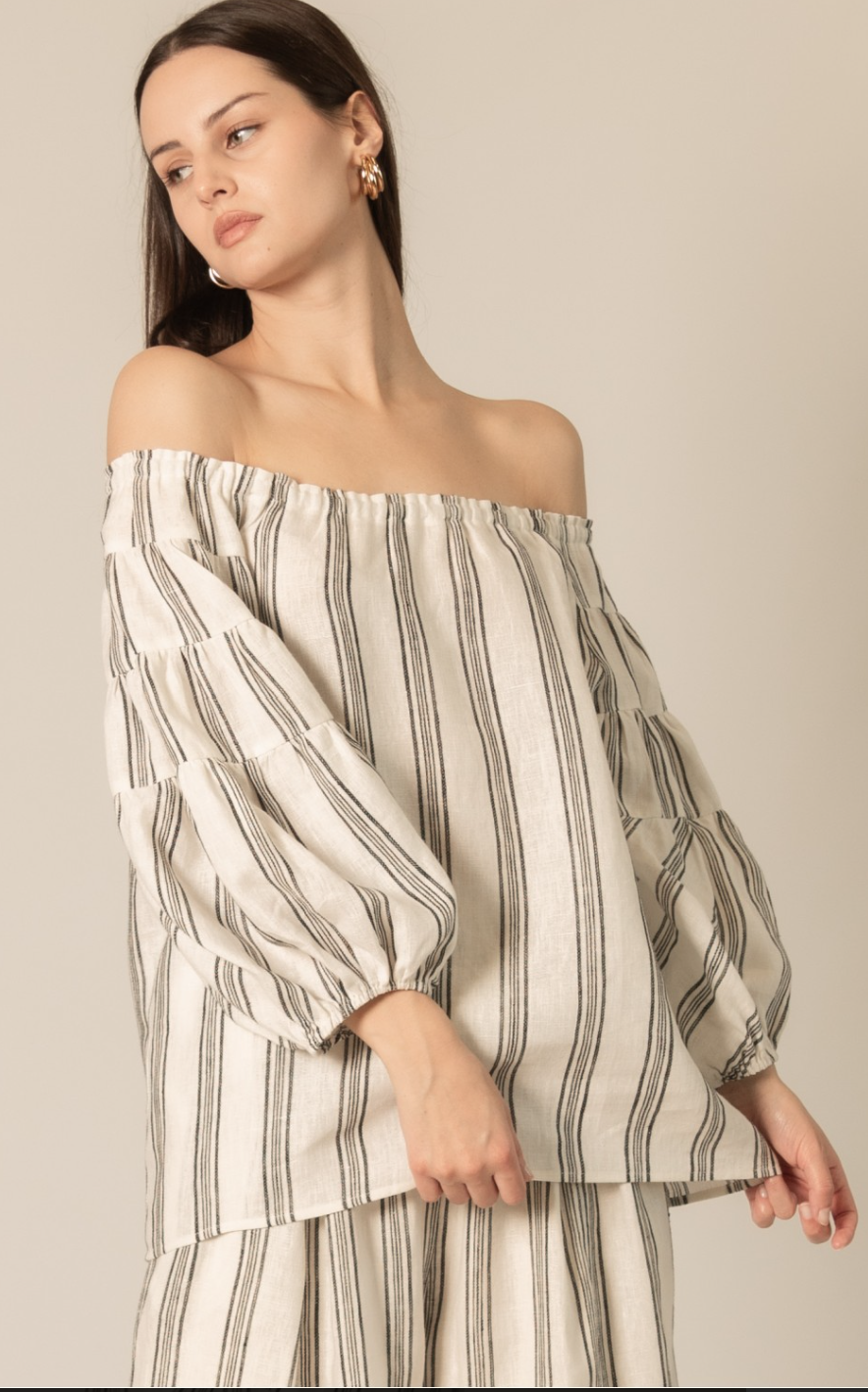 P. CILL Print Linen Lined Wide Leg Pants or Top