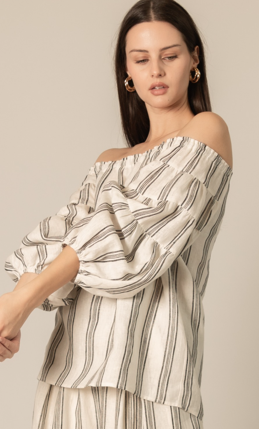 P. CILL Print Linen Lined Wide Leg Pants or Top