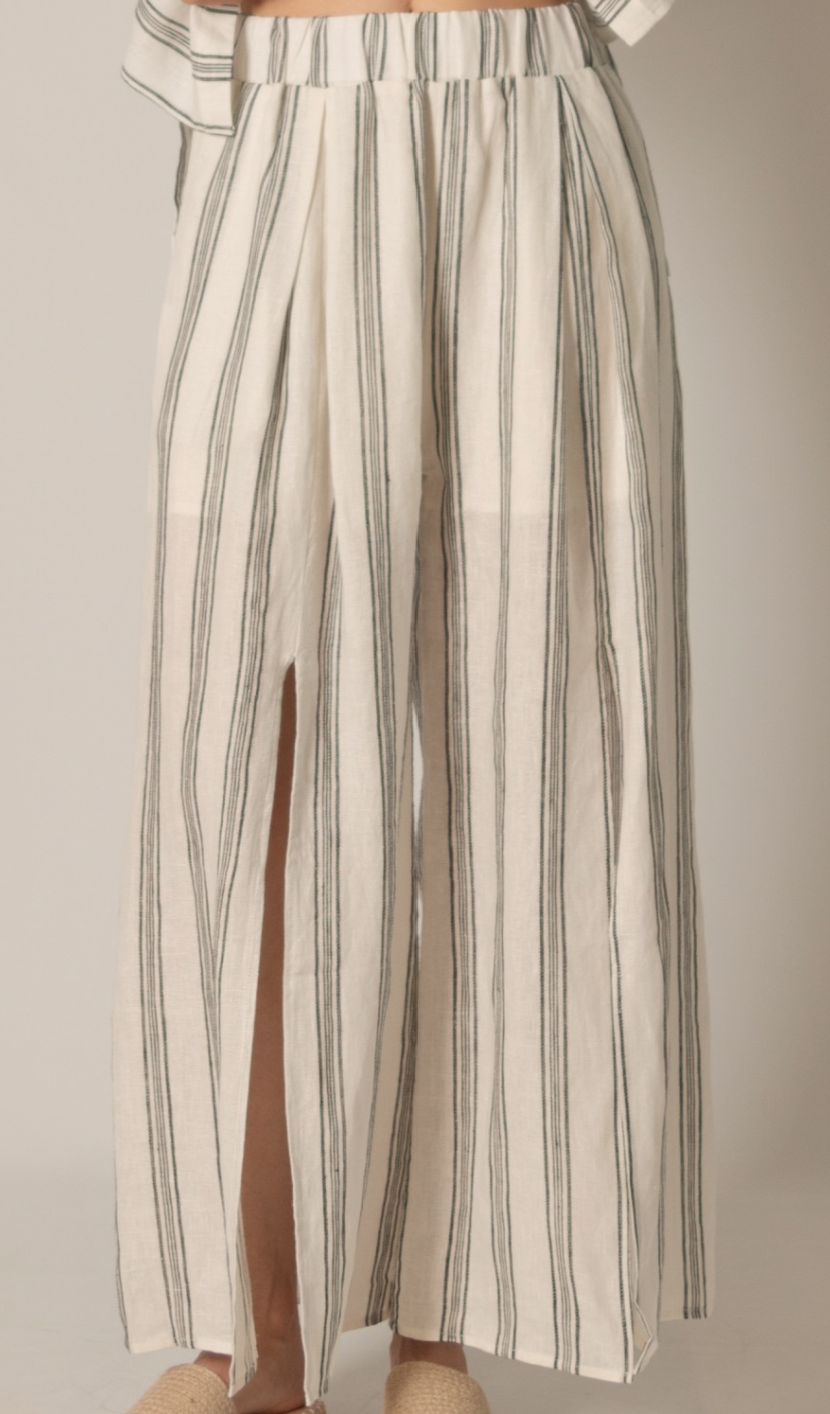 P. CILL Print Linen Lined Wide Leg Pants or Top