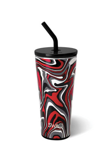 Saturdays in Athens  or Fanzone Back & Red Straw 32 oz  SWIG Tumbler